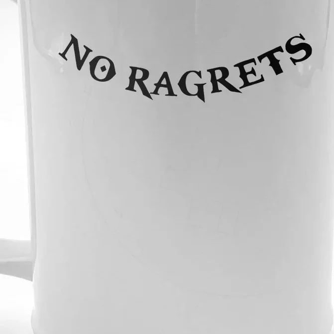 No Ragrets Tattoo Funny Punk White Trash Trailer Park Front & Back Beer Stein