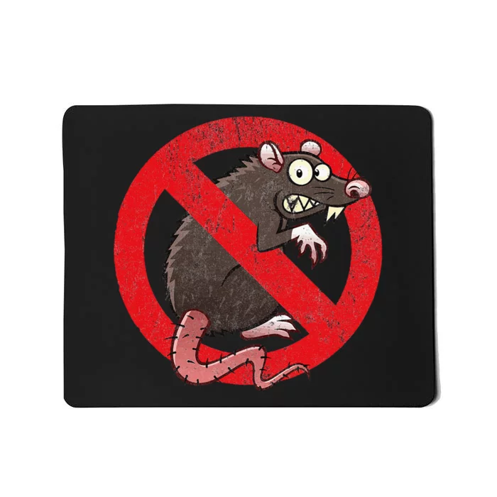 No Rats Union Pest Control Rat Sign Gag No Rats Allowed Mousepad