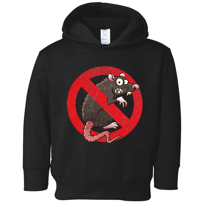 No Rats Union Pest Control Rat Sign Gag No Rats Allowed Toddler Hoodie