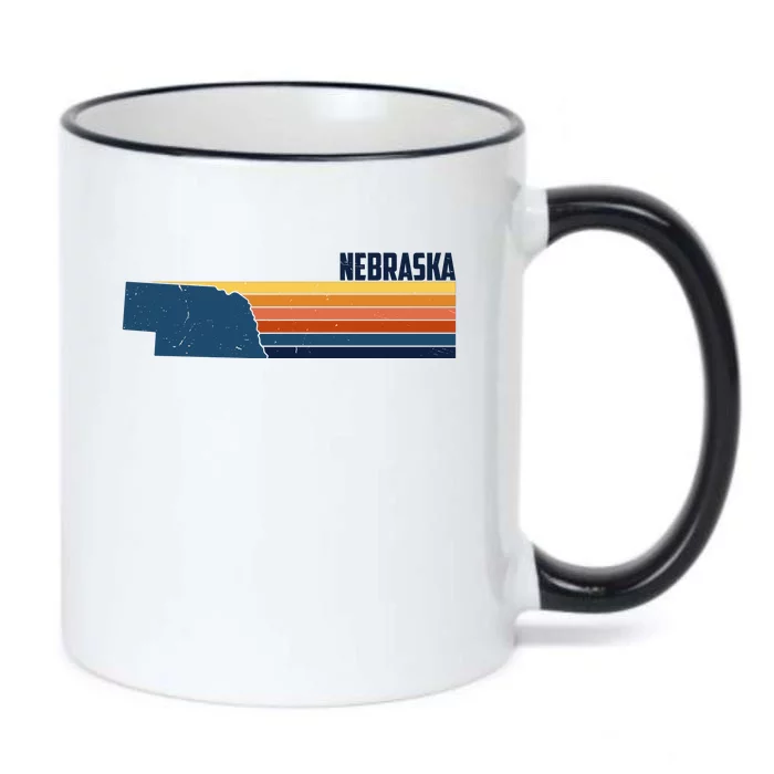 Nebraska Retro United States Black Color Changing Mug