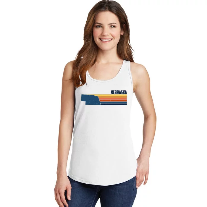 Nebraska Retro United States Ladies Essential Tank