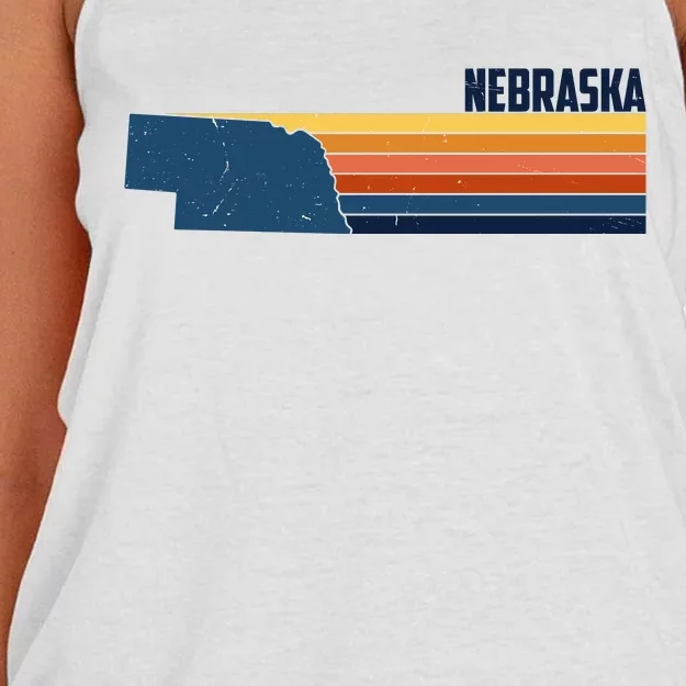 Nebraska Retro United States Women's Knotted Racerback Tank