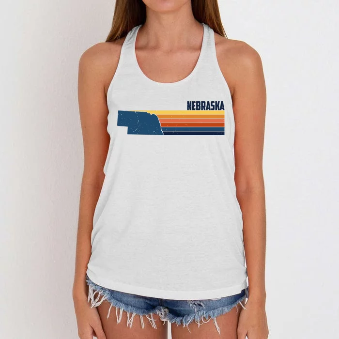 Nebraska Retro United States Women's Knotted Racerback Tank