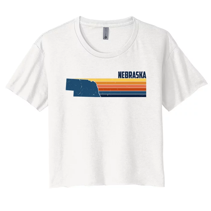 Nebraska Retro United States Women's Crop Top Tee