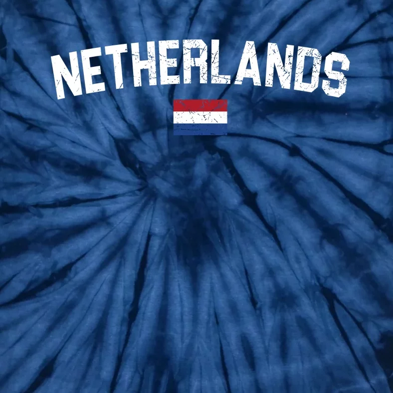 Netherlands Retro Vintage Flag Tie-Dye T-Shirt