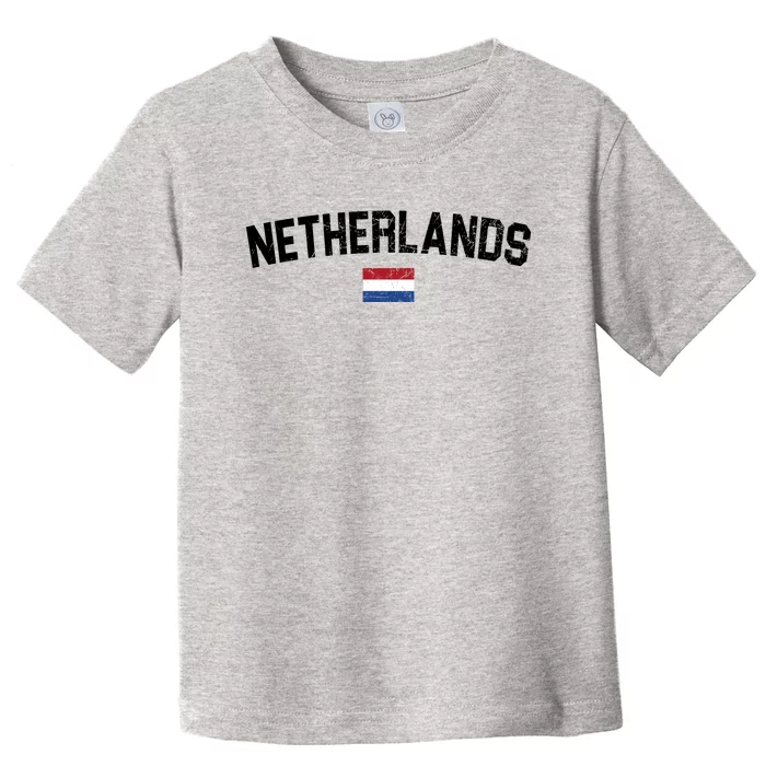 Netherlands Retro Vintage Flag Toddler T-Shirt