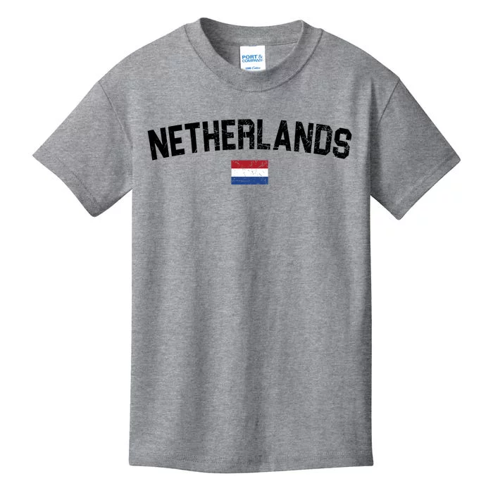 Netherlands Retro Vintage Flag Kids T-Shirt