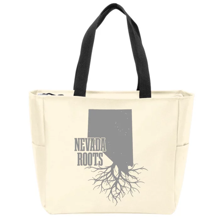 Nevada Roots Vintage Usa Patriotic Pride State Map Zip Tote Bag