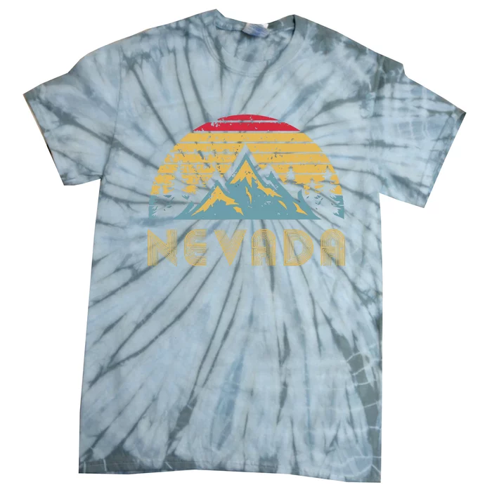 Nevada Retro Vintage Mountains Nature Hiking T Tie-Dye T-Shirt