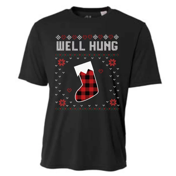 Nice Rack Well Hung Ugly Sweater Fun Couples Christmas Cooling Performance Crew T-Shirt