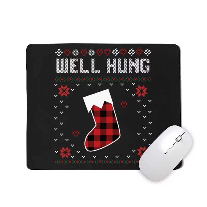 Nice Rack Well Hung Ugly Sweater Fun Couples Christmas Mousepad