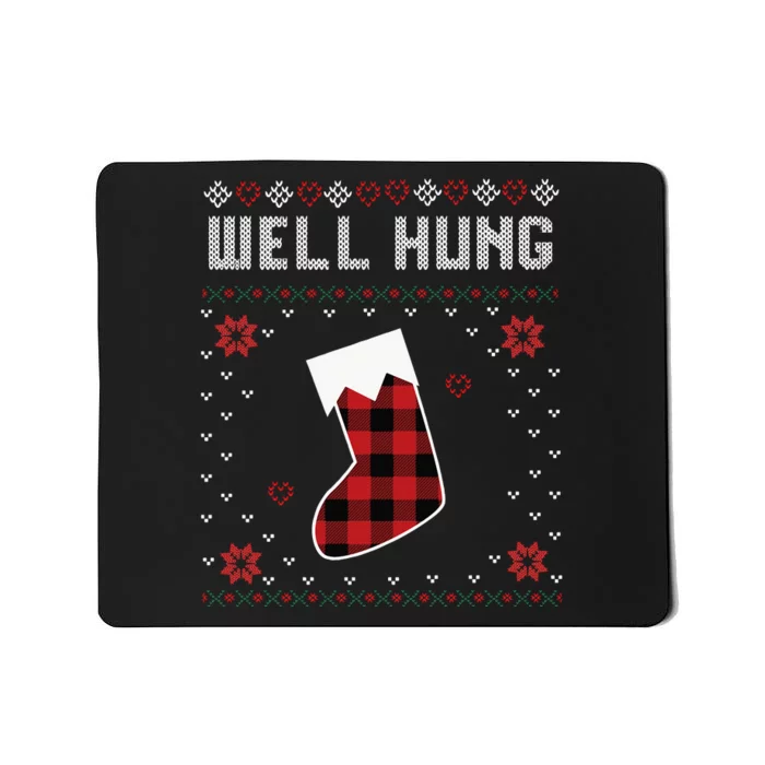 Nice Rack Well Hung Ugly Sweater Fun Couples Christmas Mousepad