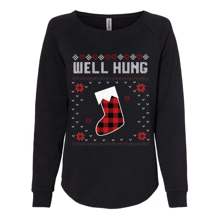 Nice Rack Well Hung Ugly Sweater Fun Couples Christmas Womens California Wash Sweatshirt