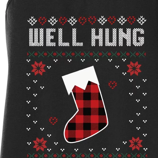 Nice Rack Well Hung Ugly Sweater Fun Couples Christmas Women's Racerback Tank