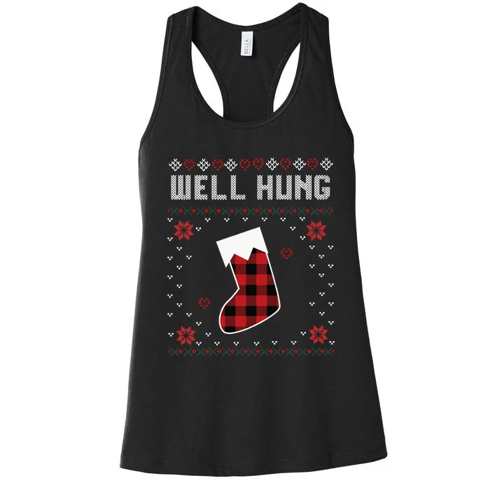 Nice Rack Well Hung Ugly Sweater Fun Couples Christmas Women's Racerback Tank