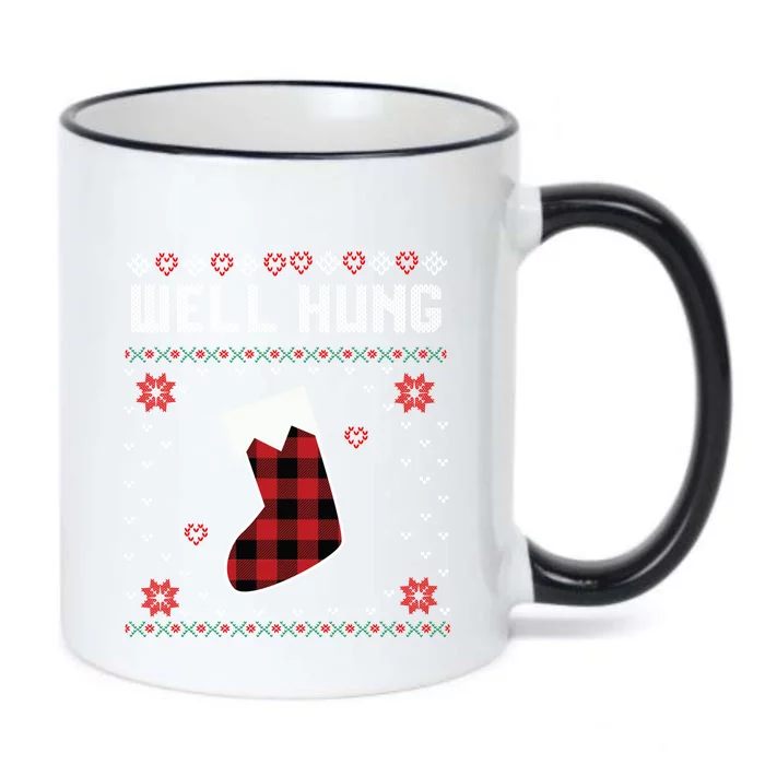 Nice Rack Well Hung Ugly Sweater Fun Couples Christmas Gift Black Color Changing Mug