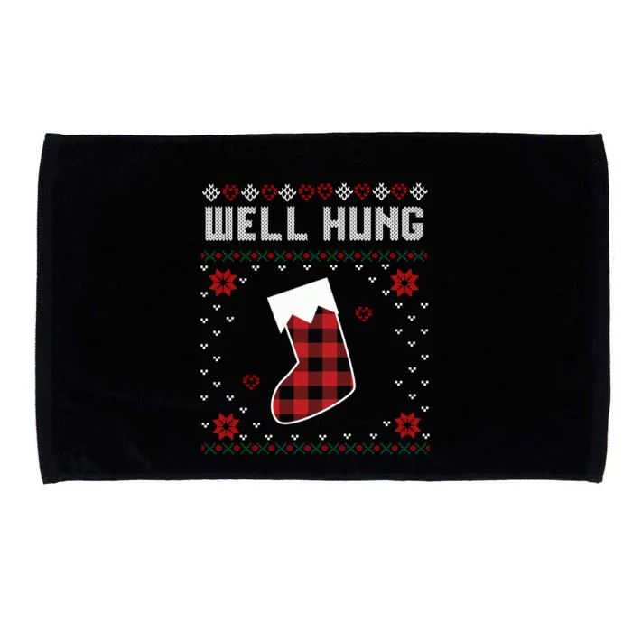 Nice Rack Well Hung Ugly Sweater Fun Couples Christmas Gift Microfiber Hand Towel