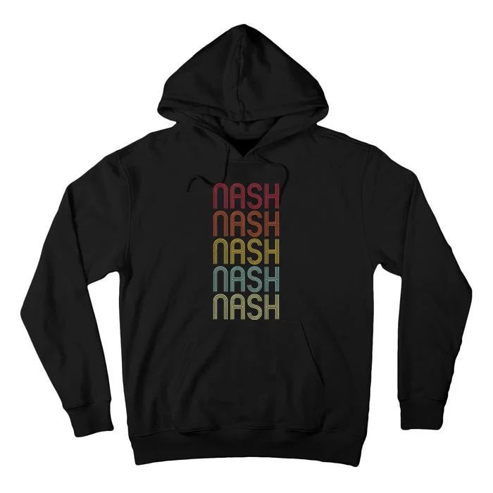 Nash Retro Wordmark Pattern Vintage Personalized 70s Tall Hoodie