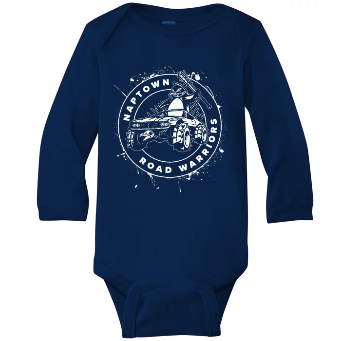 Naptown Road Warriors Penguin Mascot Baby Long Sleeve Bodysuit