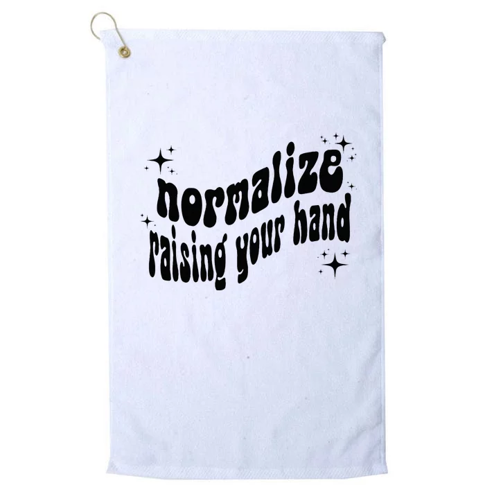 Normalize Raising Your Hand Platinum Collection Golf Towel