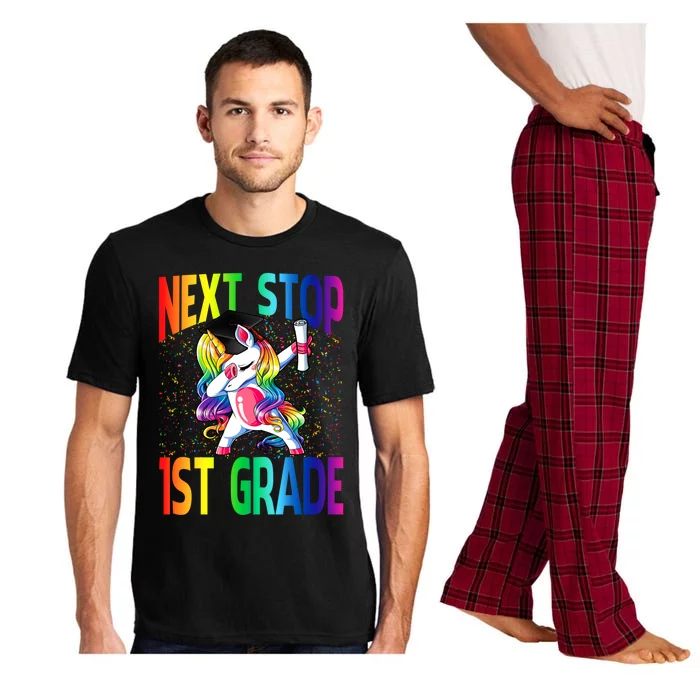 Next Stop 1St Grade Graduation Unicorn Gift Pajama Set