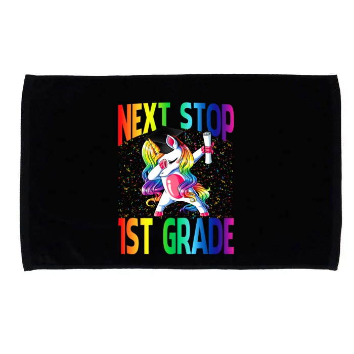 Next Stop 1St Grade Graduation Unicorn Gift Microfiber Hand Towel