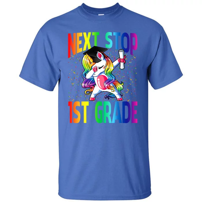 Next Stop 1St Grade Graduation Unicorn Gift Tall T-Shirt