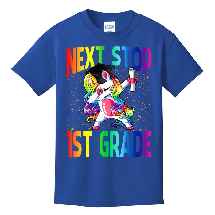 Next Stop 1St Grade Graduation Unicorn Gift Kids T-Shirt