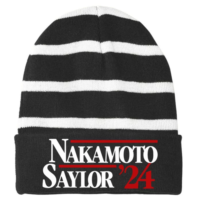 Nakamoto Saylor 24 Striped Beanie with Solid Band