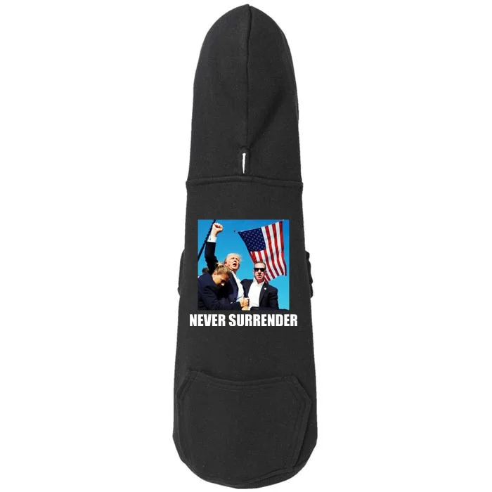 Never Surrender 2024 Take America Back Pennsylvania Rally Shooting Doggie 3-End Fleece Hoodie