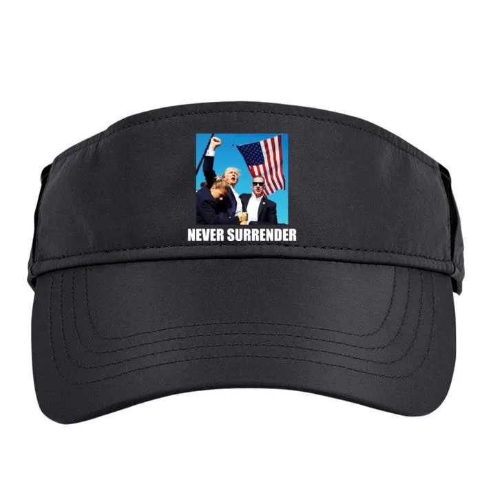 Never Surrender 2024 Take America Back Pennsylvania Rally Shooting Adult Drive Performance Visor