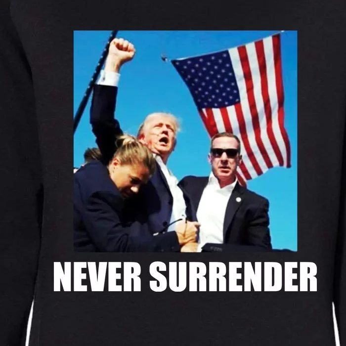 Never Surrender 2024 Take America Back Pennsylvania Rally Shooting Womens California Wash Sweatshirt