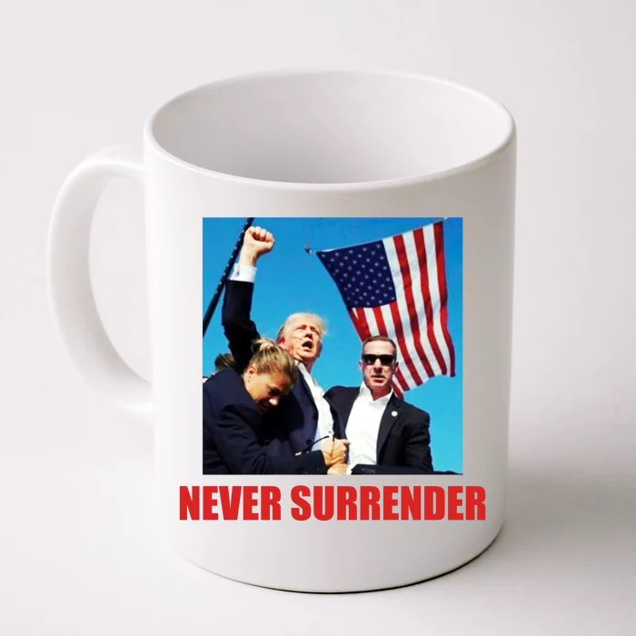 Never Surrender 2024 Take America Back Pennsylvania Rally Shooting Front & Back Coffee Mug