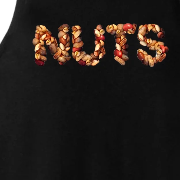 Nuts Symbol As Letters Ladies Tri-Blend Wicking Tank