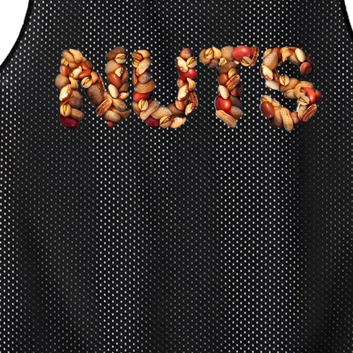 Nuts Symbol As Letters Mesh Reversible Basketball Jersey Tank