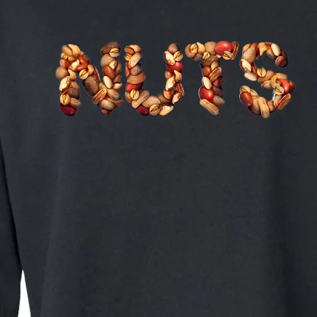 Nuts Symbol As Letters Cropped Pullover Crew