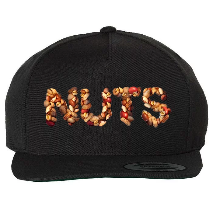 Nuts Symbol As Letters Wool Snapback Cap