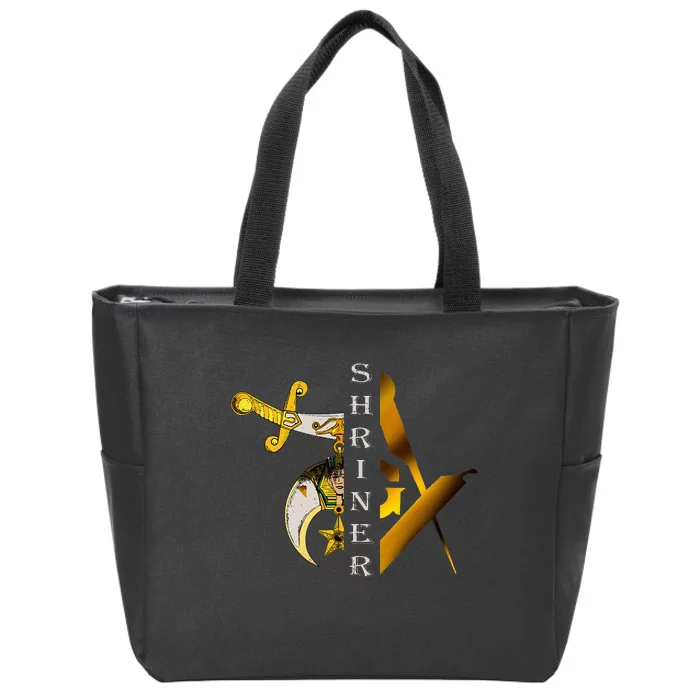 Noble Shriner And Mason Classic Symbol Zip Tote Bag