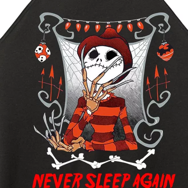 Never Sleep Again Scary Horror Nightmare Halloween Costume Women’s Perfect Tri Rocker Tank