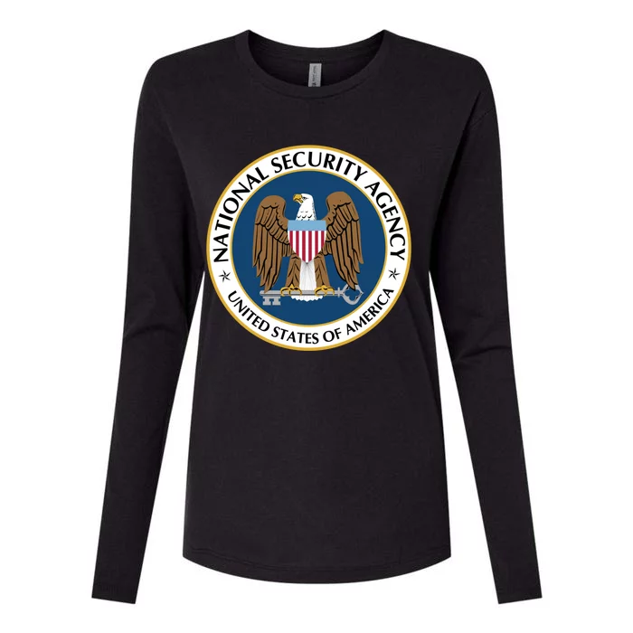 National Security Agency Nsa Military Intelligence Spy Eagle Gift Womens Cotton Relaxed Long Sleeve T-Shirt