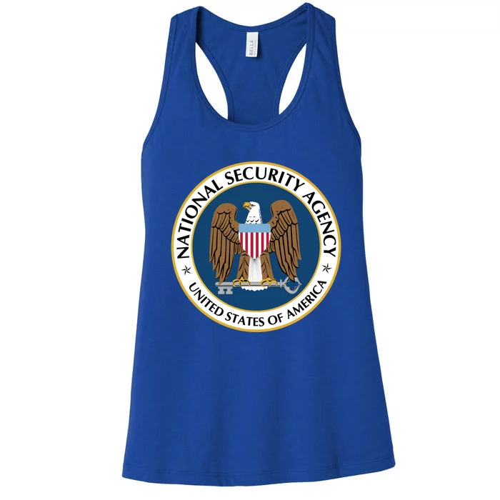 National Security Agency Nsa Military Intelligence Spy Eagle Gift Women's Racerback Tank