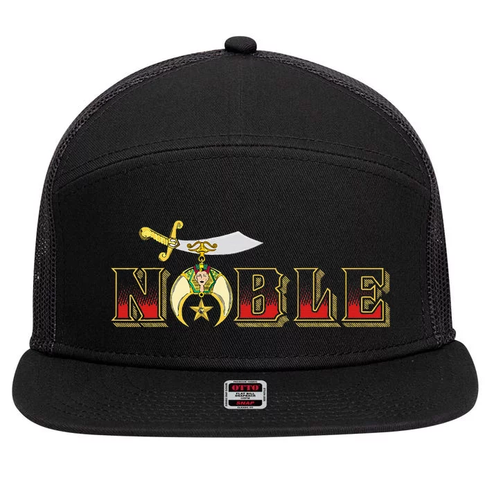 Noble Shriner Aaonms Emblem Aeaonms Mason 7 Panel Mesh Trucker Snapback Hat