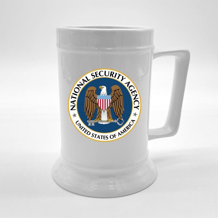 National Security Agency Nsa Military Intelligence Spy Eagle Meaningful Gift Front & Back Beer Stein