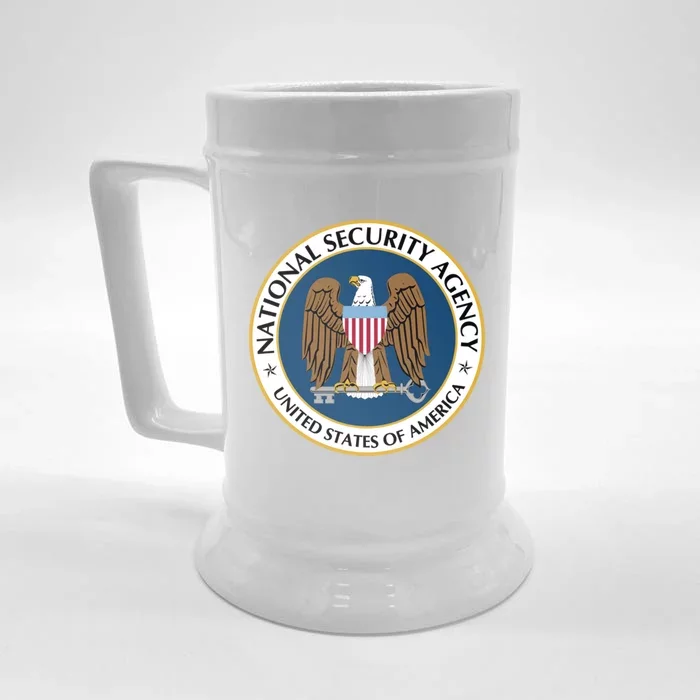 National Security Agency Nsa Military Intelligence Spy Eagle Meaningful Gift Front & Back Beer Stein