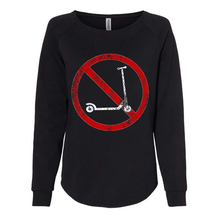 No Scooters allowed Anti Scootering True Skaters Only Womens California Wash Sweatshirt