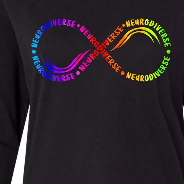 Neurodiverse Spectrum Autism Awareness Infinity Autistic Great Gift Womens Cotton Relaxed Long Sleeve T-Shirt