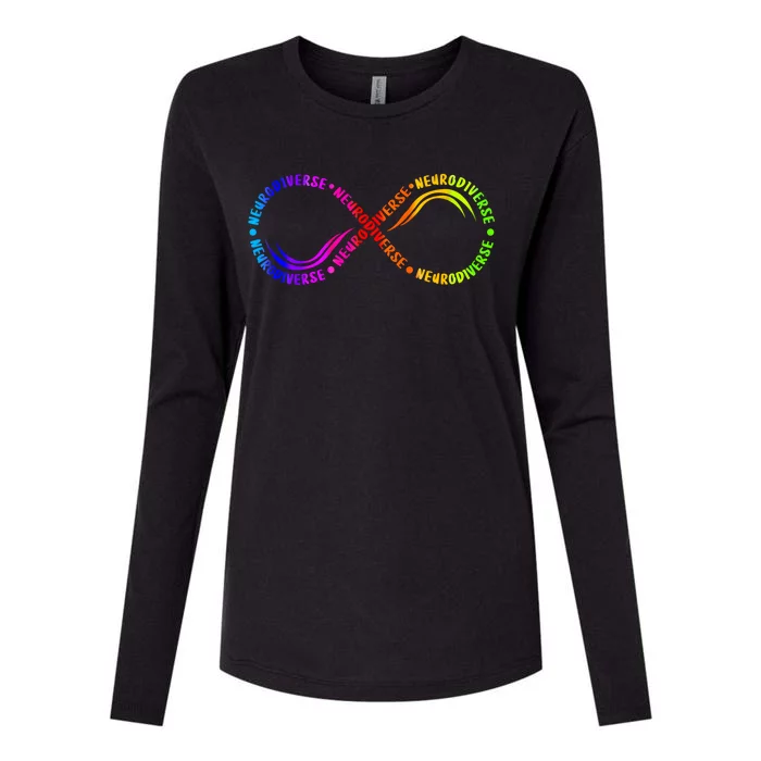 Neurodiverse Spectrum Autism Awareness Infinity Autistic Great Gift Womens Cotton Relaxed Long Sleeve T-Shirt