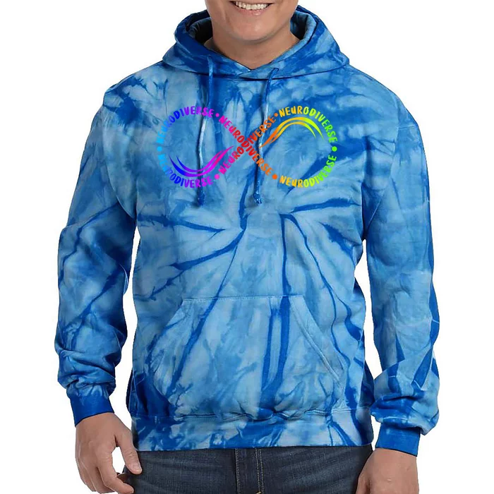 Neurodiverse Spectrum Autism Awareness Infinity Autistic Great Gift Tie Dye Hoodie