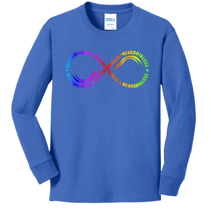 Neurodiverse Spectrum Autism Awareness Infinity Autistic Great Gift Kids Long Sleeve Shirt