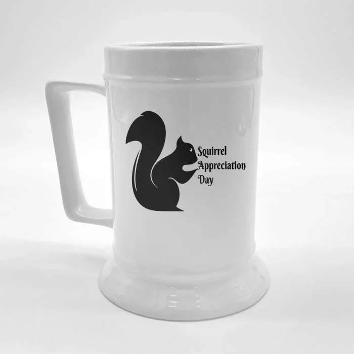 National Squirrel Appreciation Day Gift Funny Gift Front & Back Beer Stein